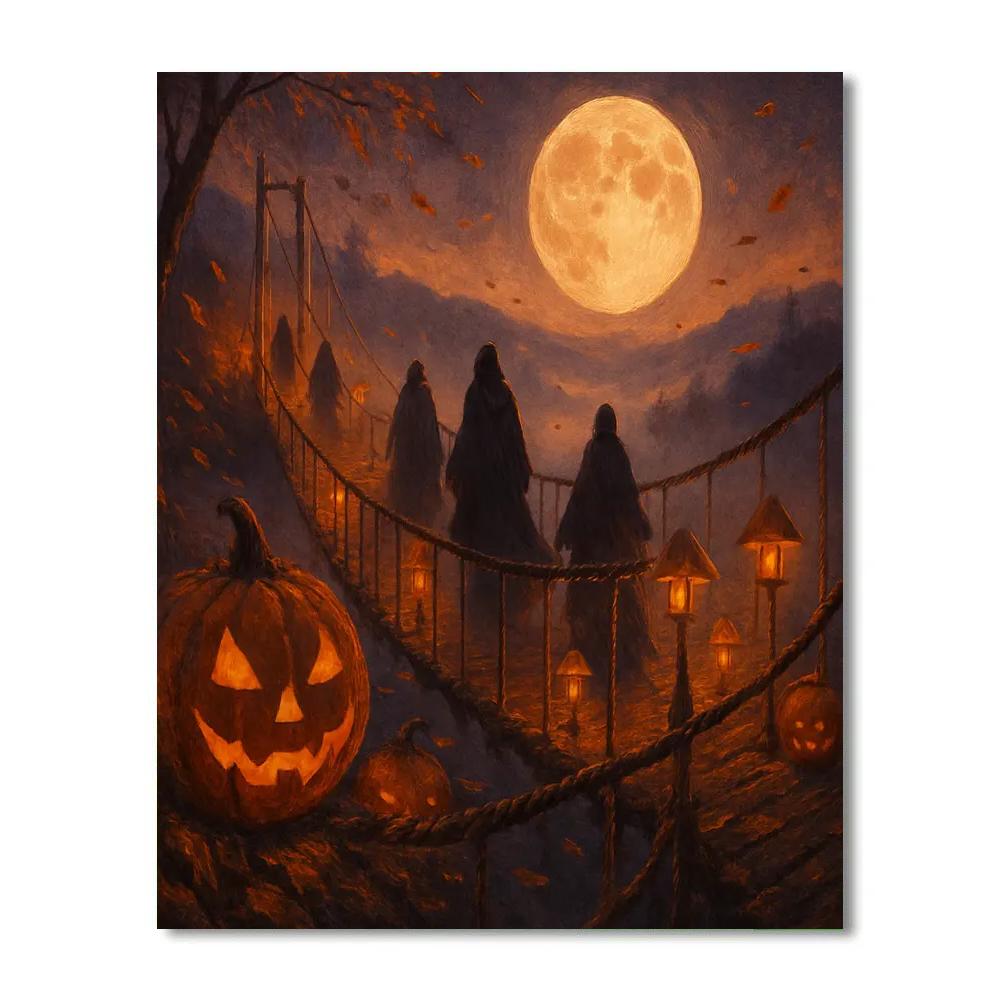 Lantern Bridge Of The Hollow Folk paint by color
