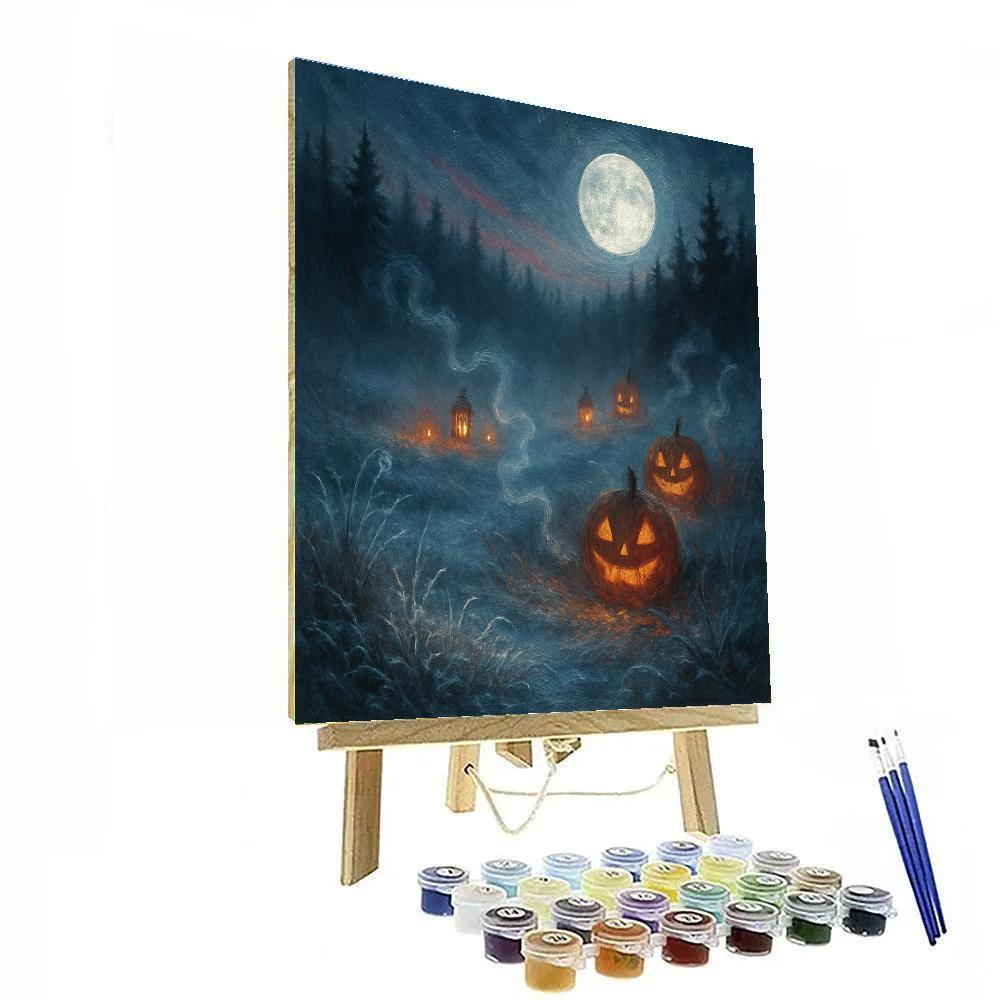 Lanterns Over The Frosted Hollow Paint by numbers kits