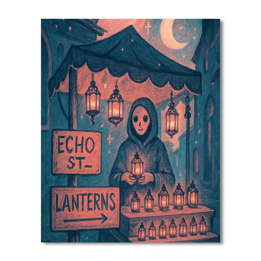 The Lanternstall Of Echo Street Painting by numbers kit