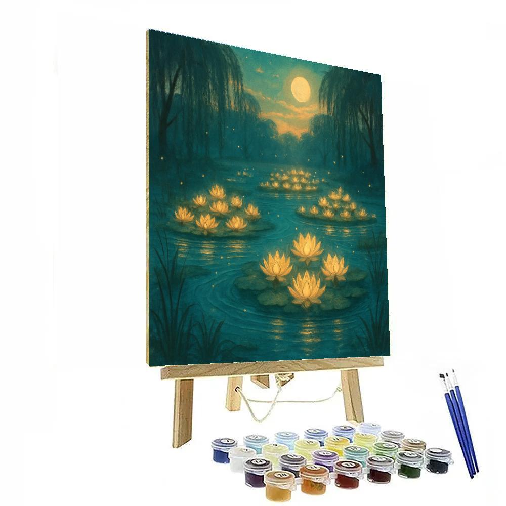 The Lanternesque Bog Garden Paint by numbers art