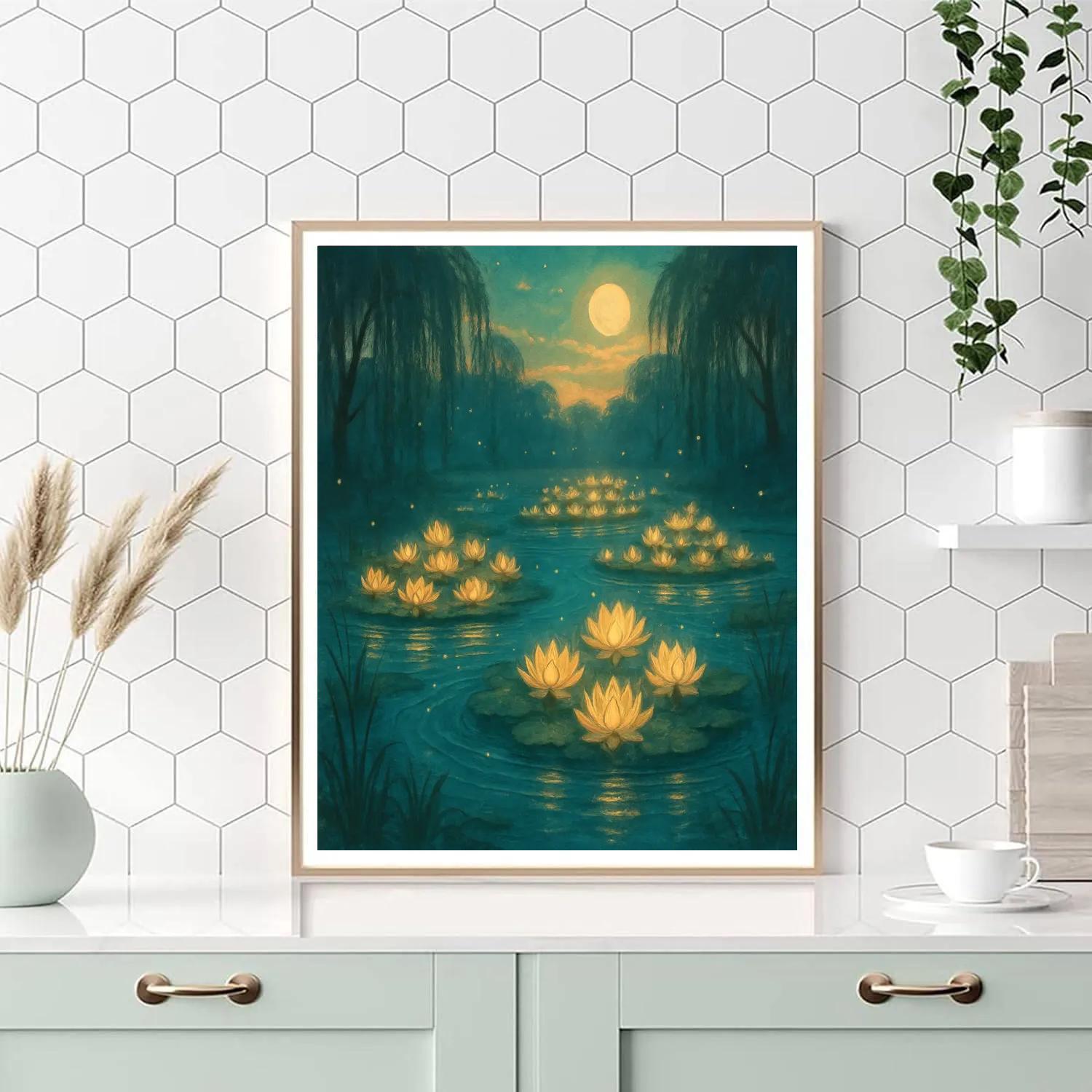 The Lanternesque Bog Garden Paint by numbers art