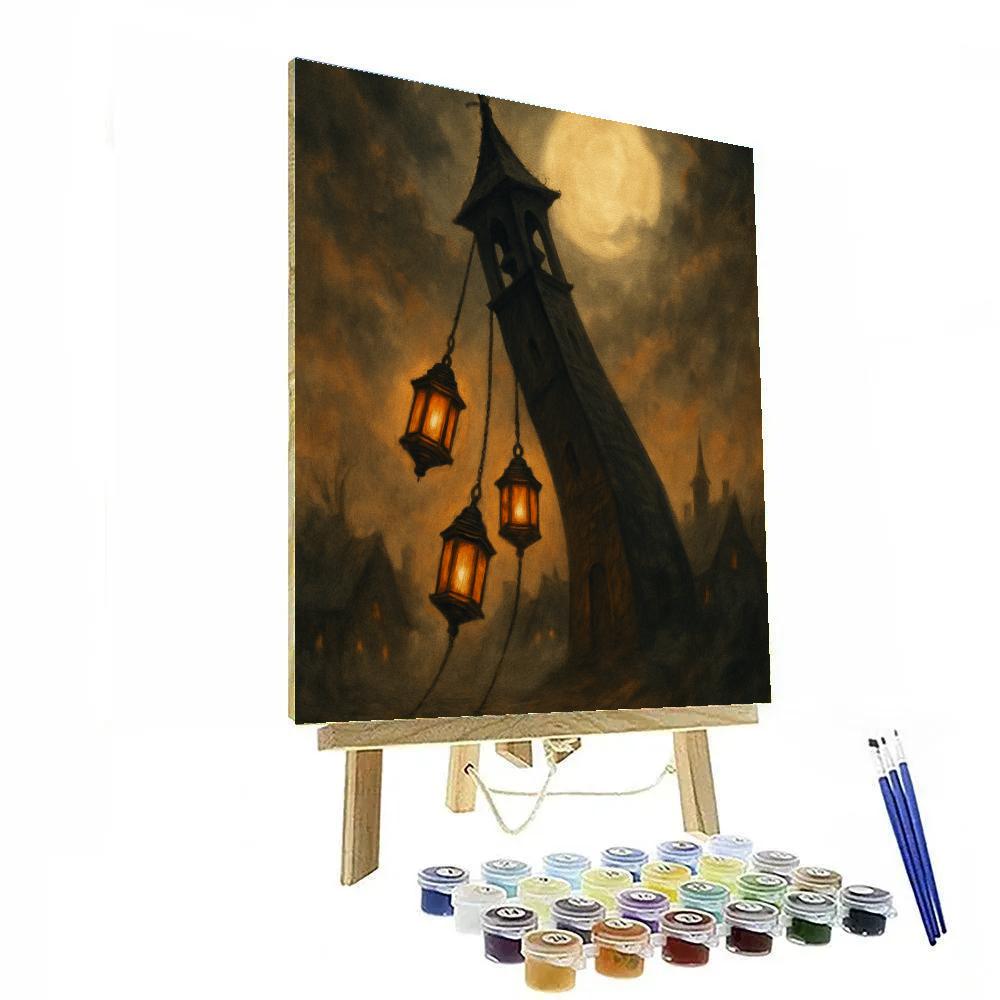 Lanterns Under The Crooked Bell DIY paint by numbers