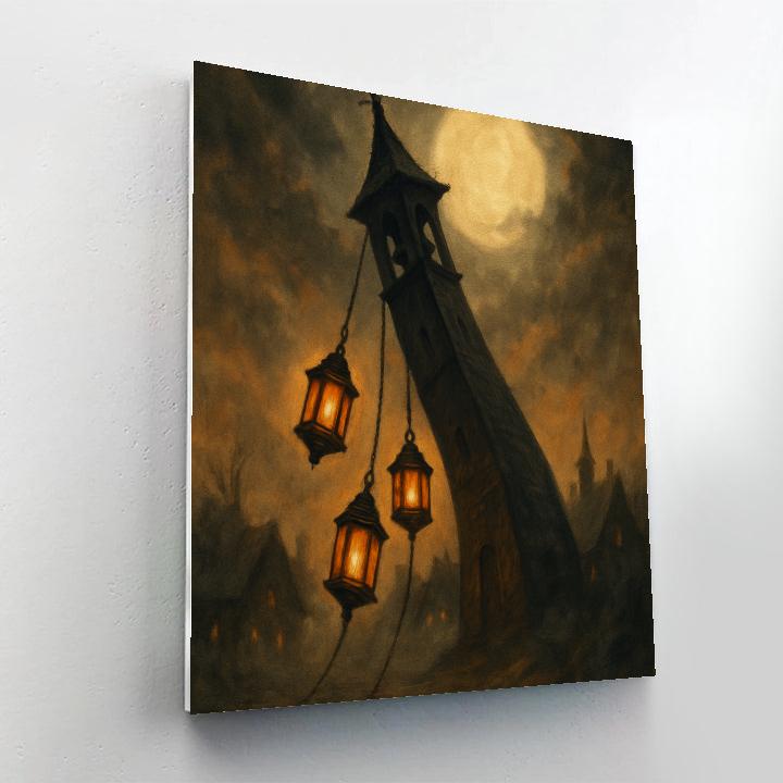 Lanterns Under The Crooked Bell DIY paint by numbers