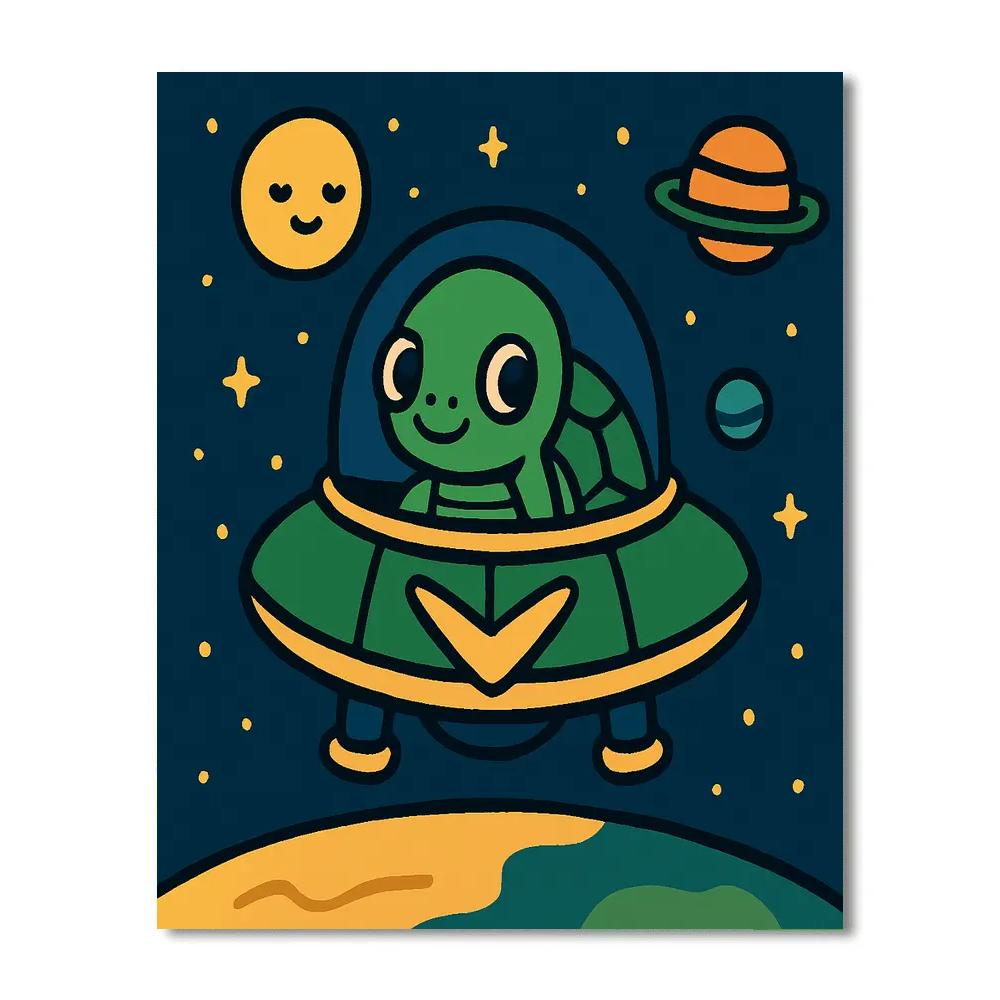 Starship Turtle Explorer Paint by numbers kits