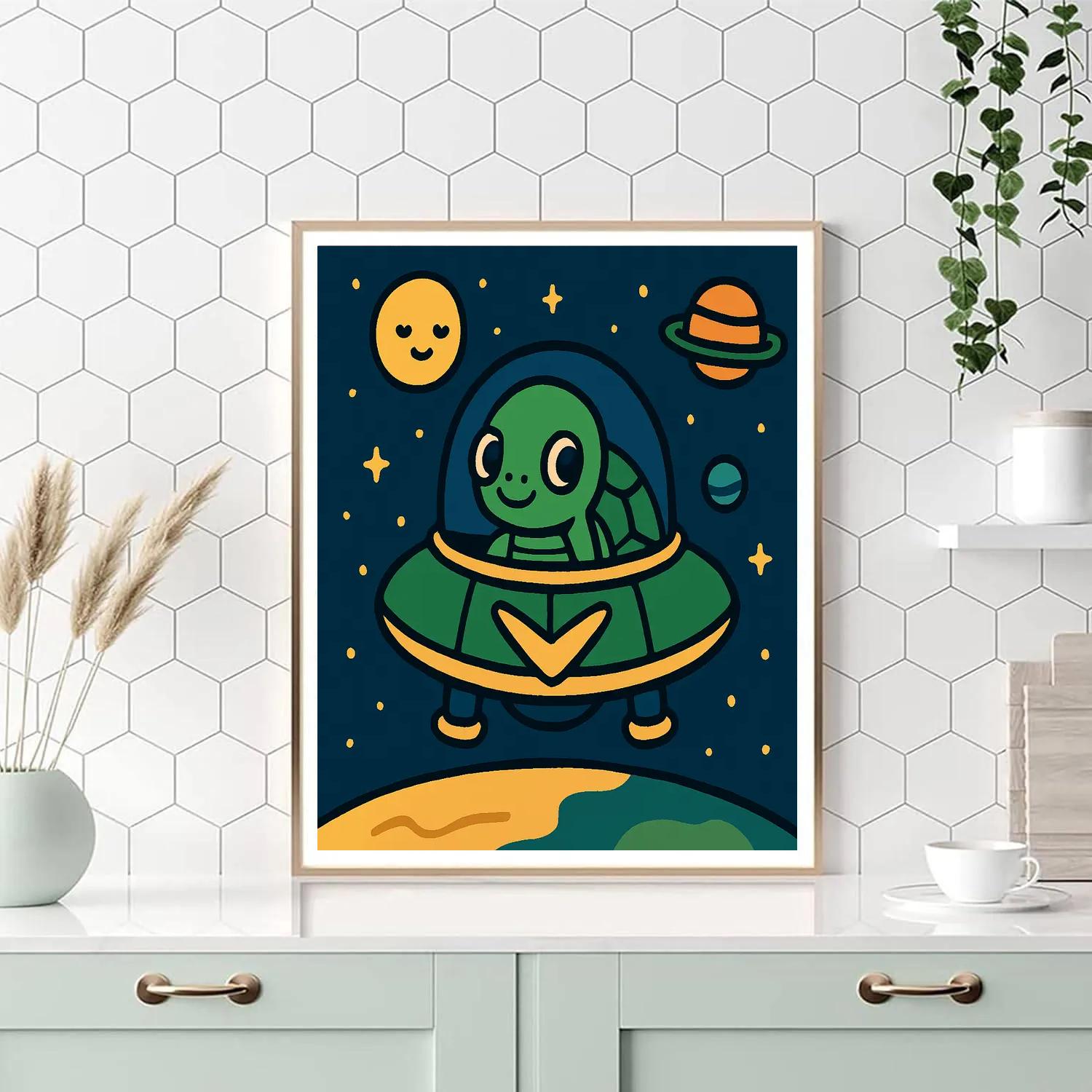 Starship Turtle Explorer Paint by numbers kits