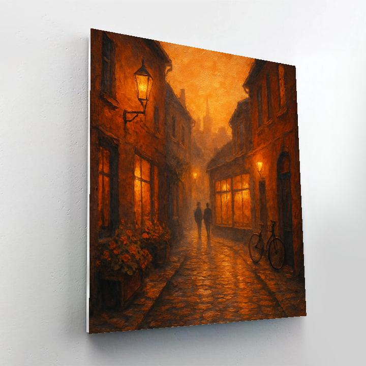Golden Alleyway Haven Painting by numbers kit