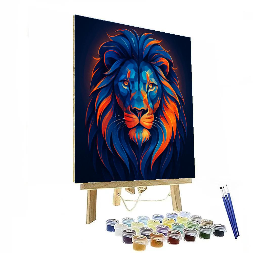 Aurora Lion Portrait Painting by numbers kit