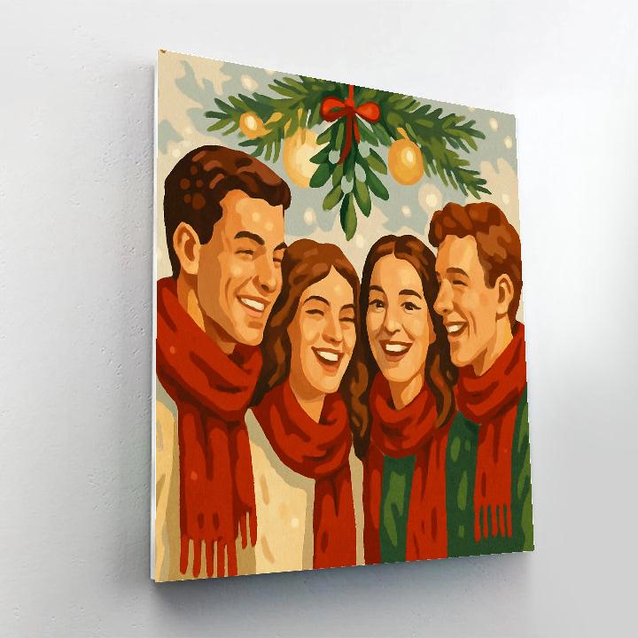 Mistletoe Quartet Number painting