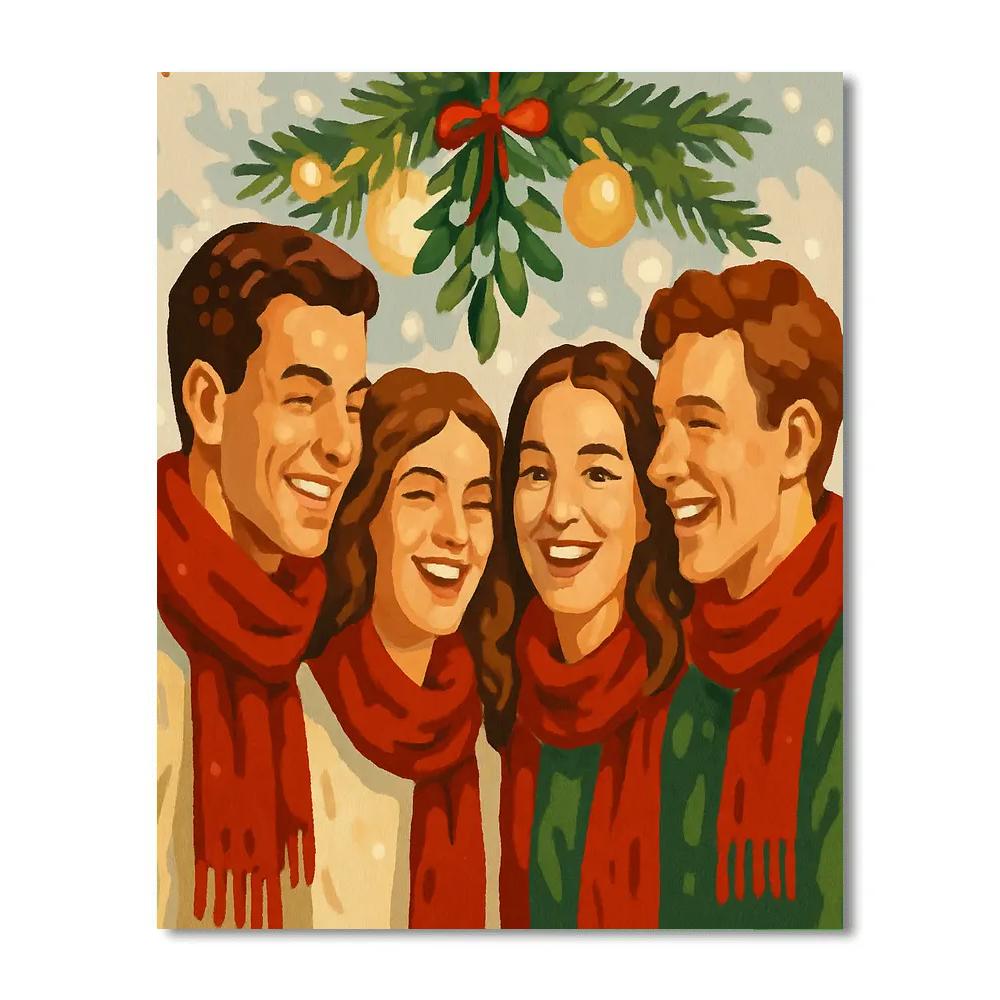 Mistletoe Quartet Number painting