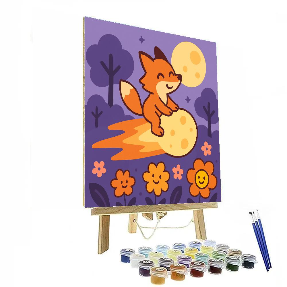 Fox Comet In The Moon Garden DIY paint by numbers