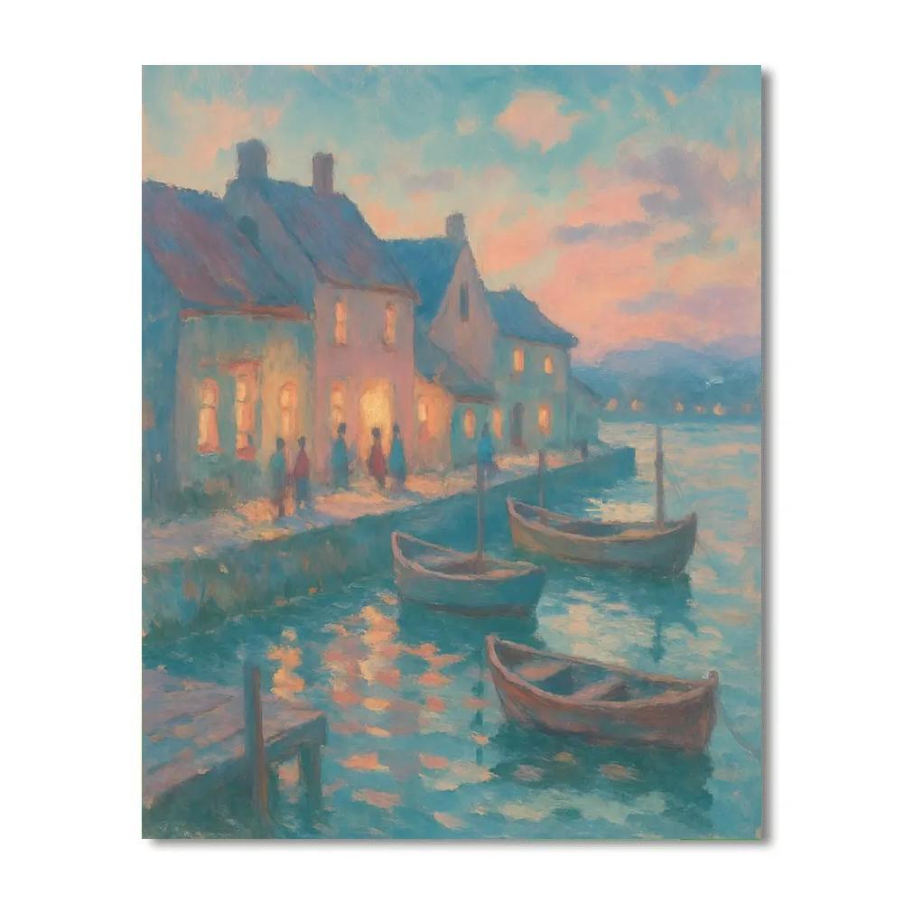 Twilight Harbor Embrace Painting by numbers kit