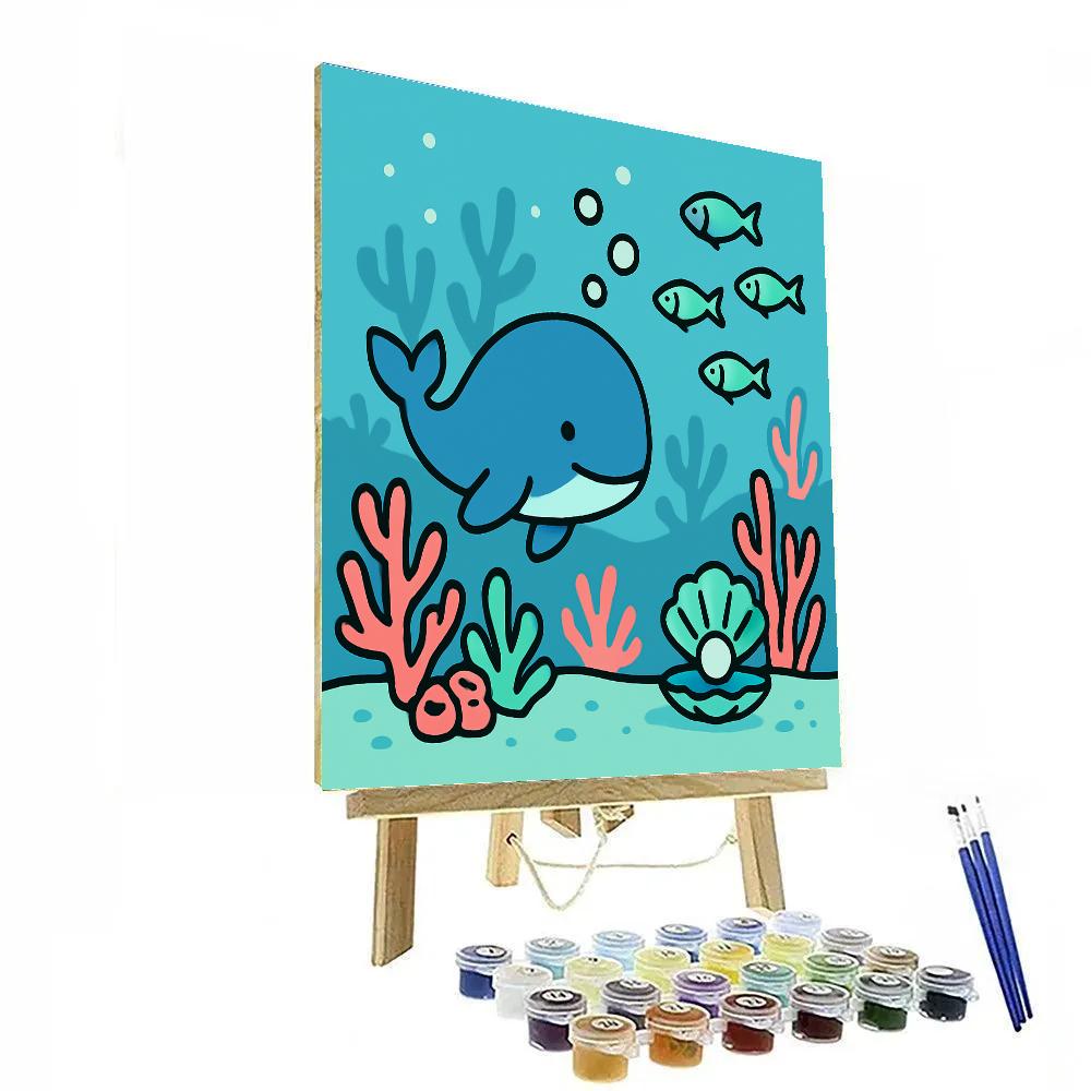 Coral Kingdom Underwater Whale paint by number