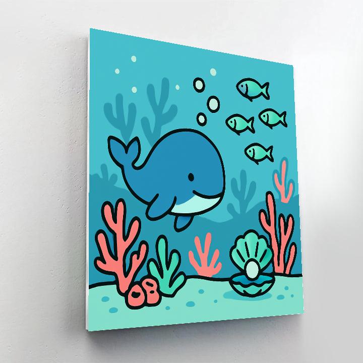 Coral Kingdom Underwater Whale paint by number