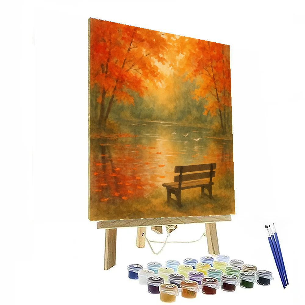 Autumn Reflection Waterside Paint by numbers kits