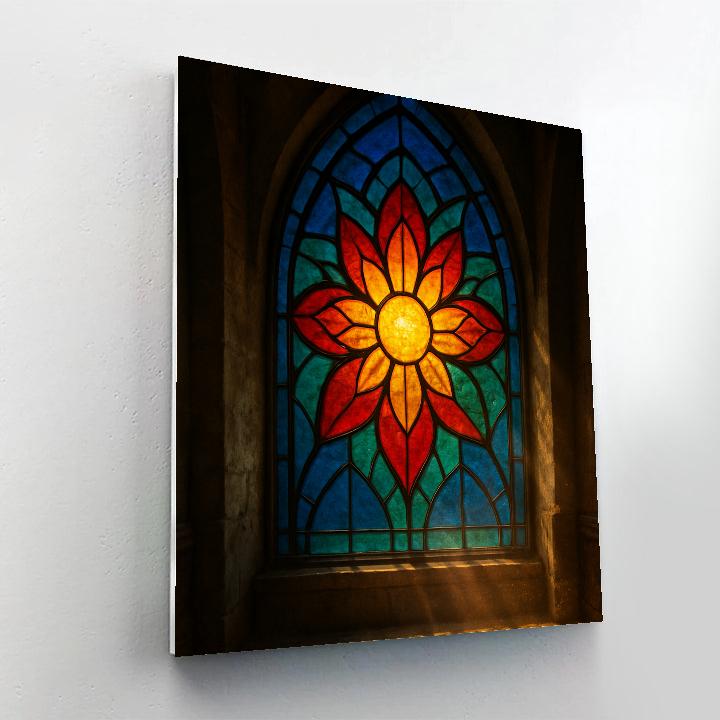 Stained Glass Dawn Mosaic paint by number