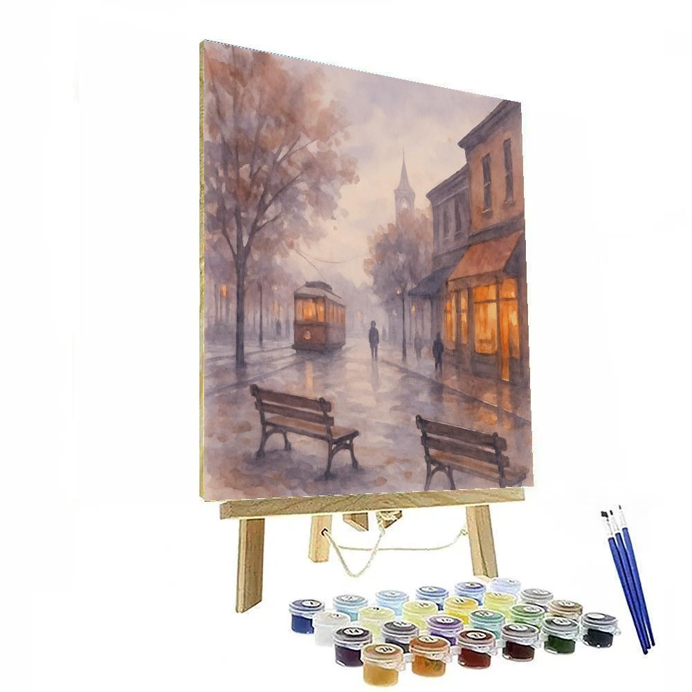 Café On Maple Square Painting by numbers kit