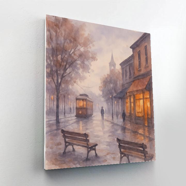 Café On Maple Square Painting by numbers kit