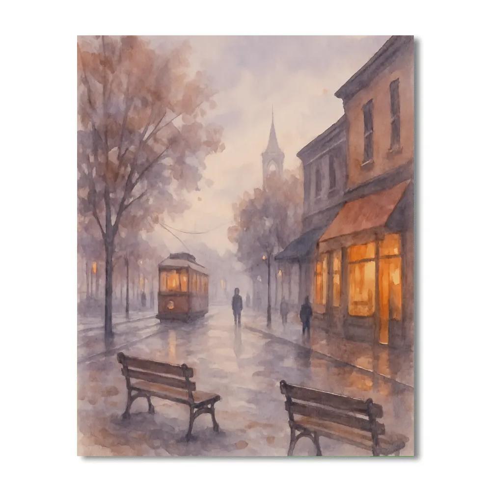 Café On Maple Square Painting by numbers kit