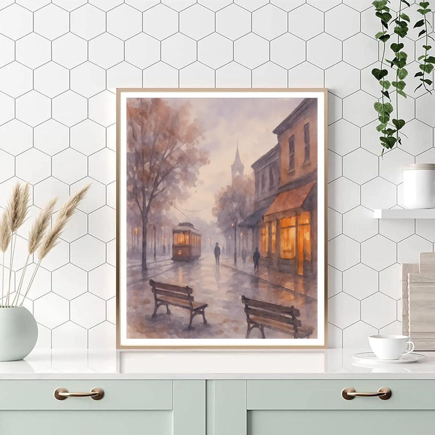 Café On Maple Square Painting by numbers kit