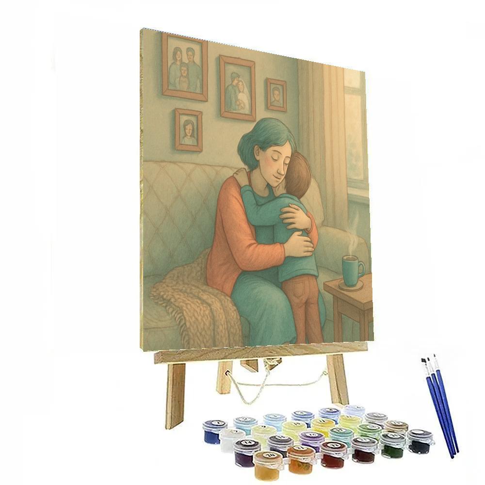 Patchwork Memory Hug Paint by numbers art