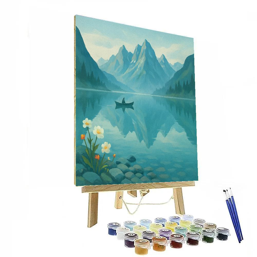 Mountain Lake Morning Mirror Paint by numbers kits