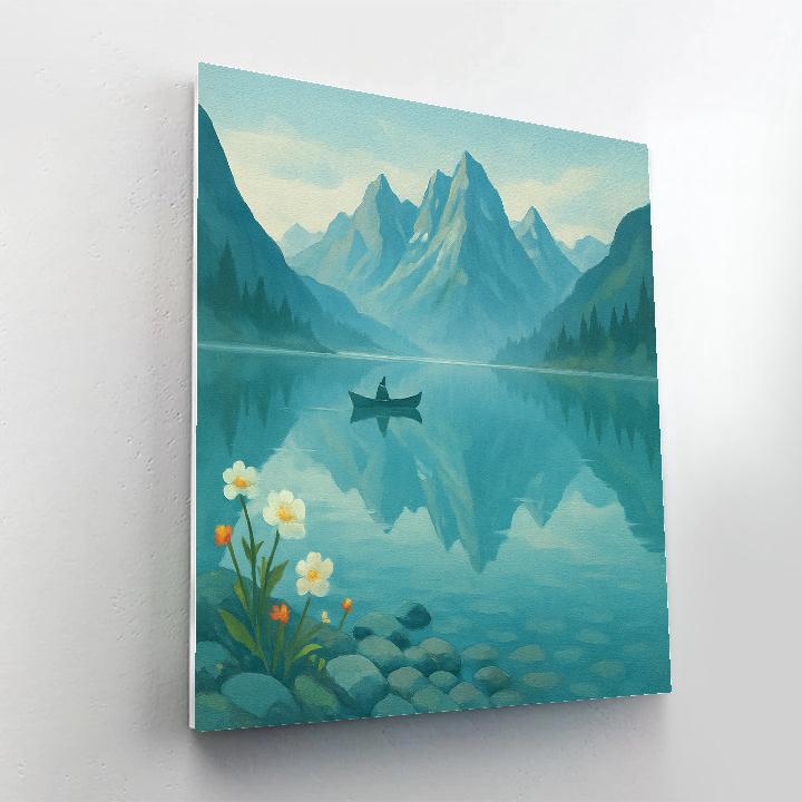 Mountain Lake Morning Mirror Paint by numbers kits