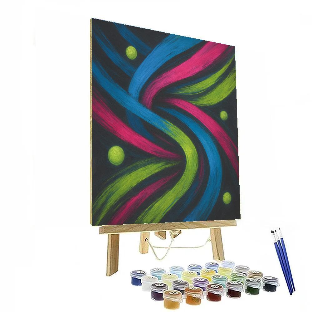 Abstract Kinetic Drift paint by color