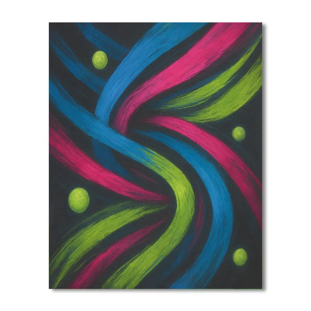 Abstract Kinetic Drift paint by color