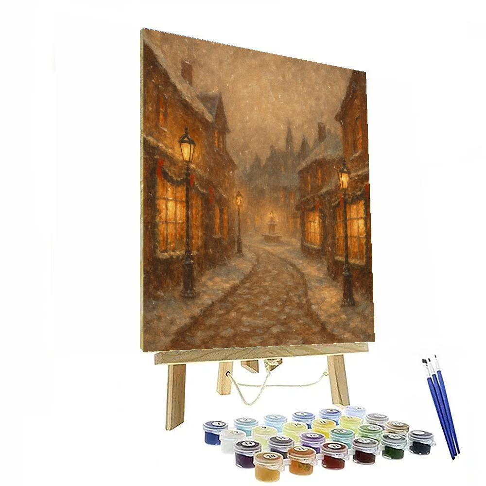 Snowlight Lantern Row painting number kit