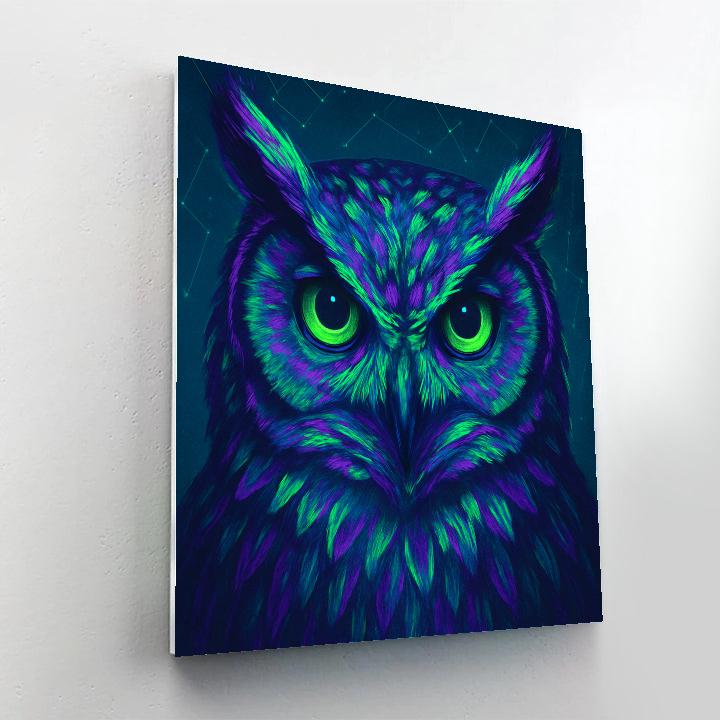 Electric Owl Gaze paint by numbers