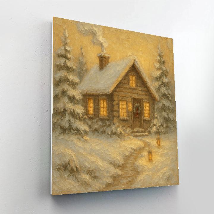 Cozy Cabin Chimney Glow Paint by numbers kits