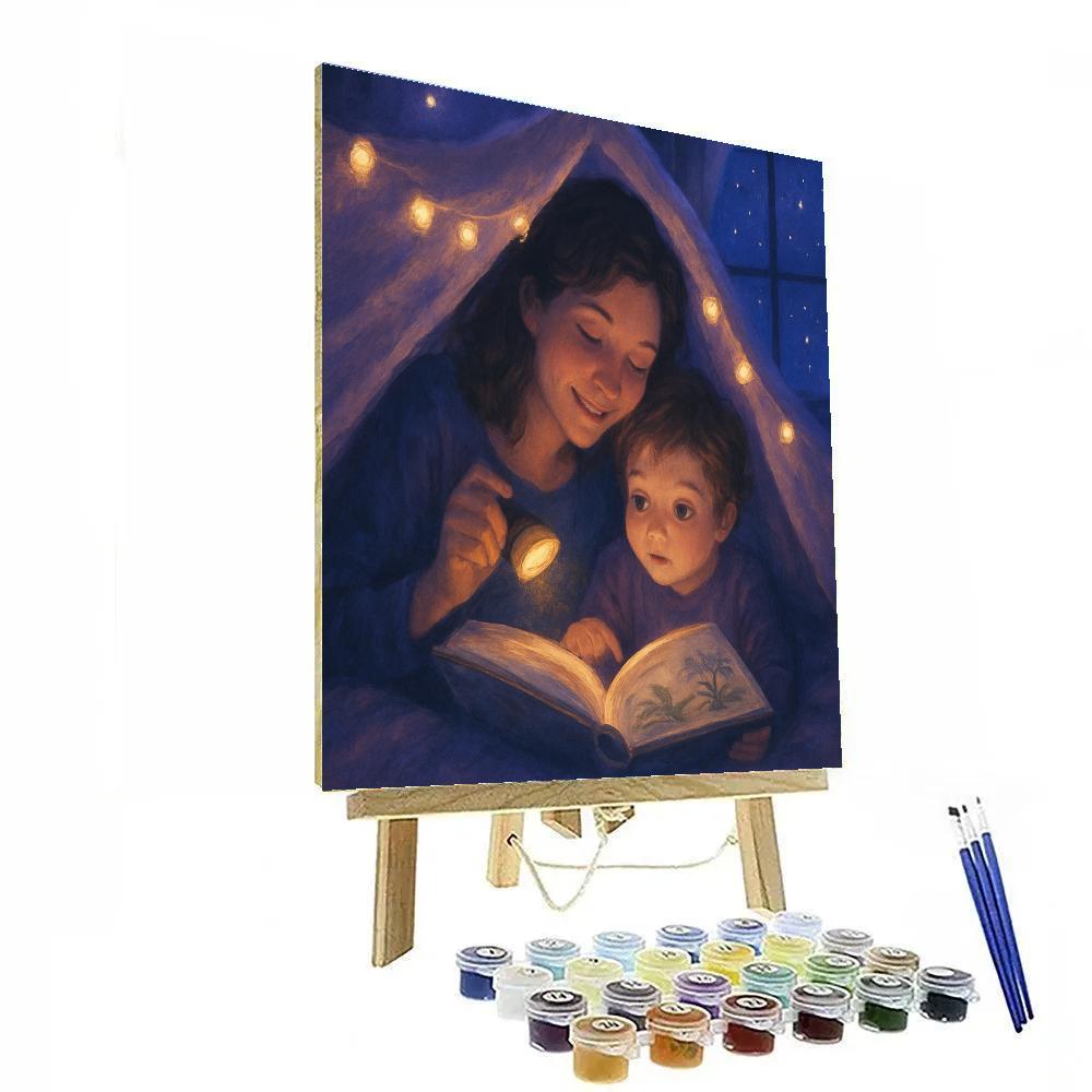 Midnight Storytime Under Stars Paint by numbers art