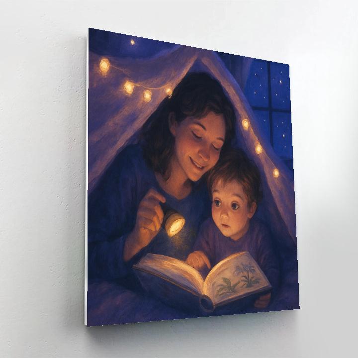 Midnight Storytime Under Stars Paint by numbers art