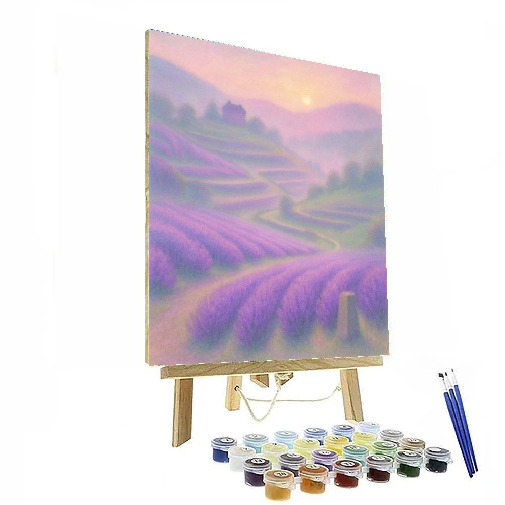 Mist Over Lavender Valley painting number kit