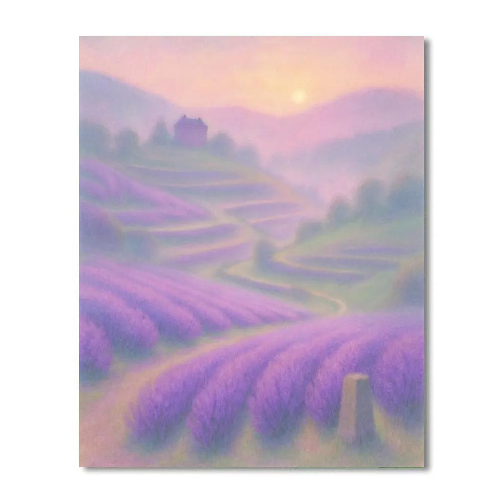 Mist Over Lavender Valley painting number kit