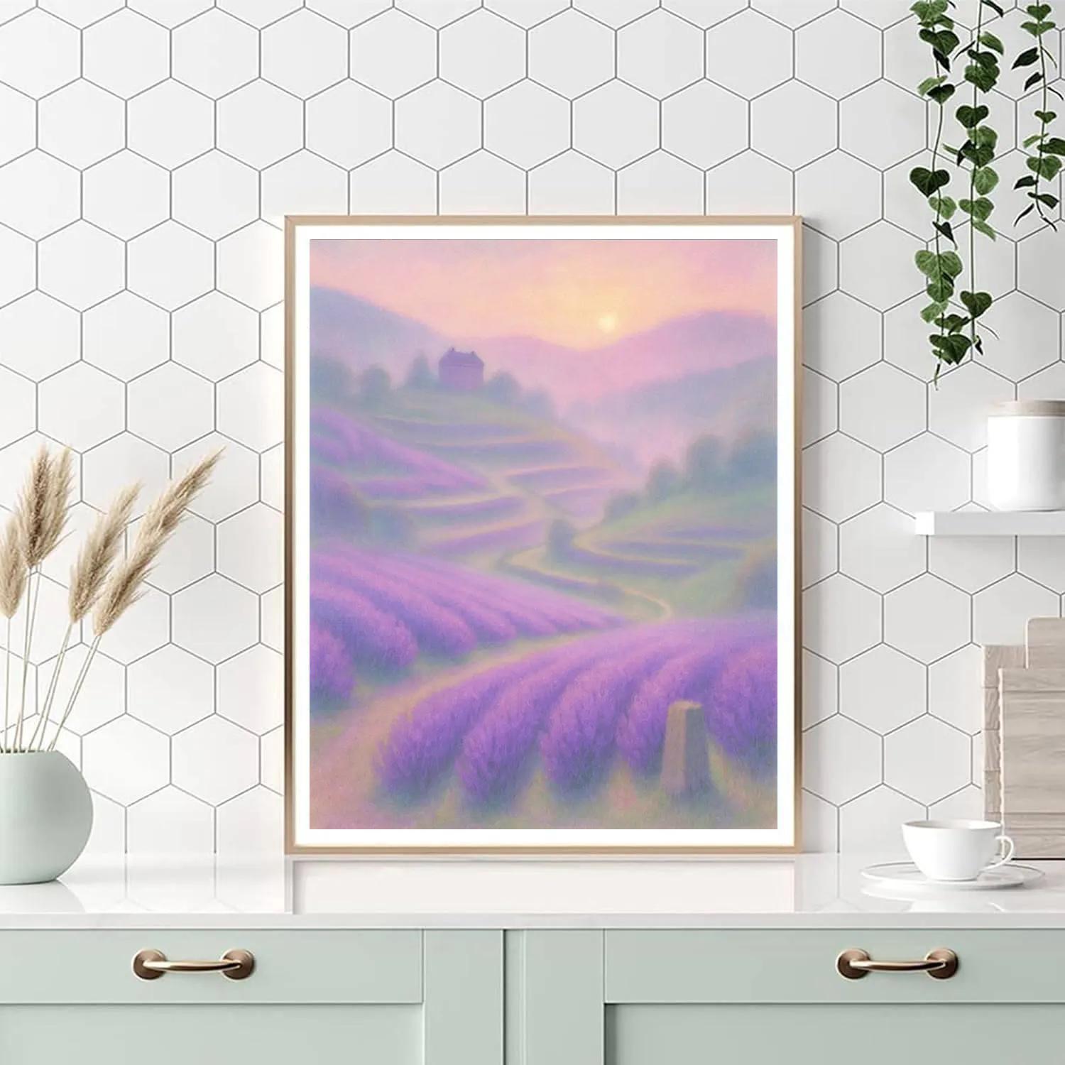 Mist Over Lavender Valley painting number kit