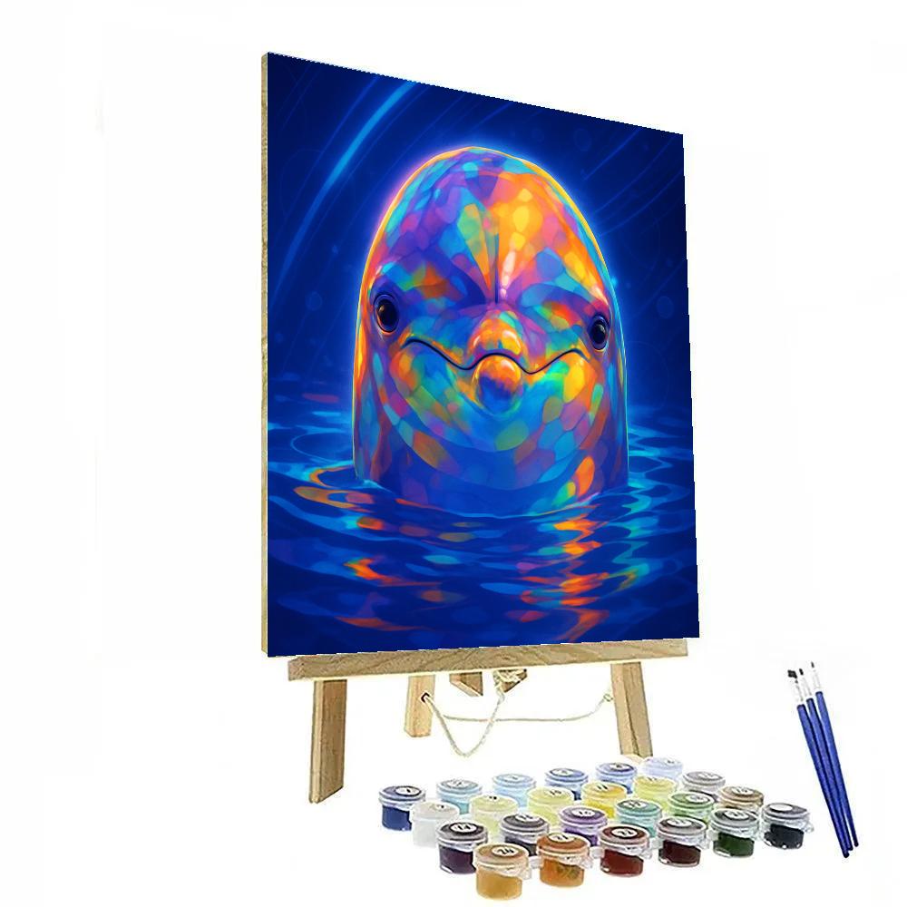 Coral Dolphin Burst painting number kit