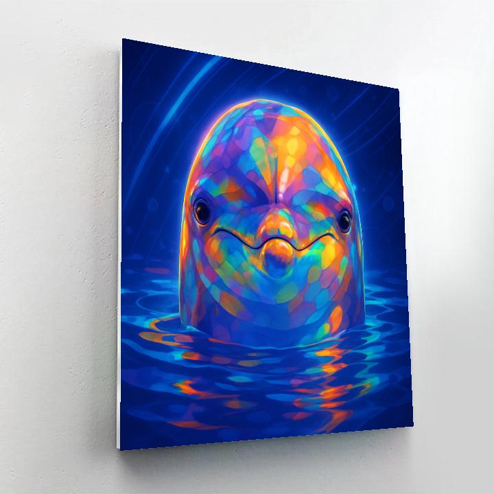 Coral Dolphin Burst painting number kit