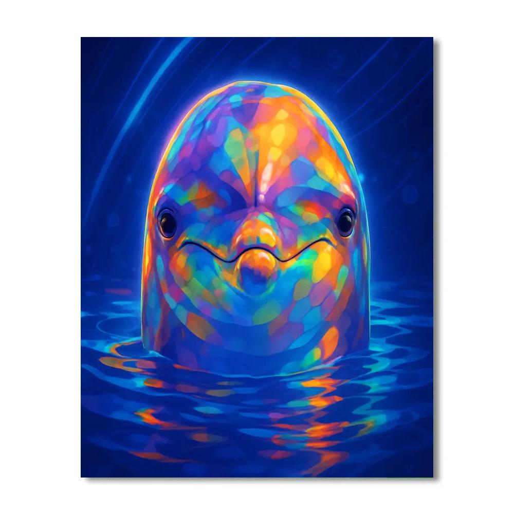 Coral Dolphin Burst painting number kit