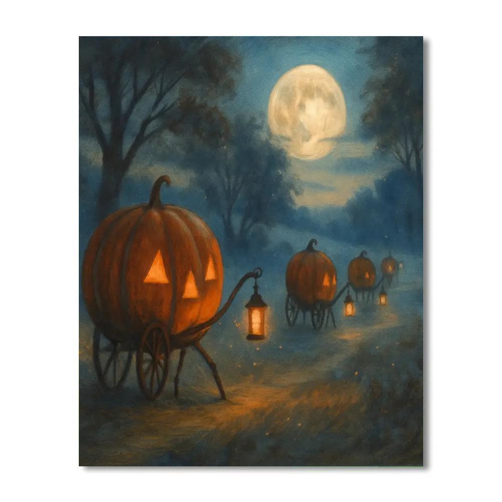 Midnight Lantern Caravan Paint by numbers art