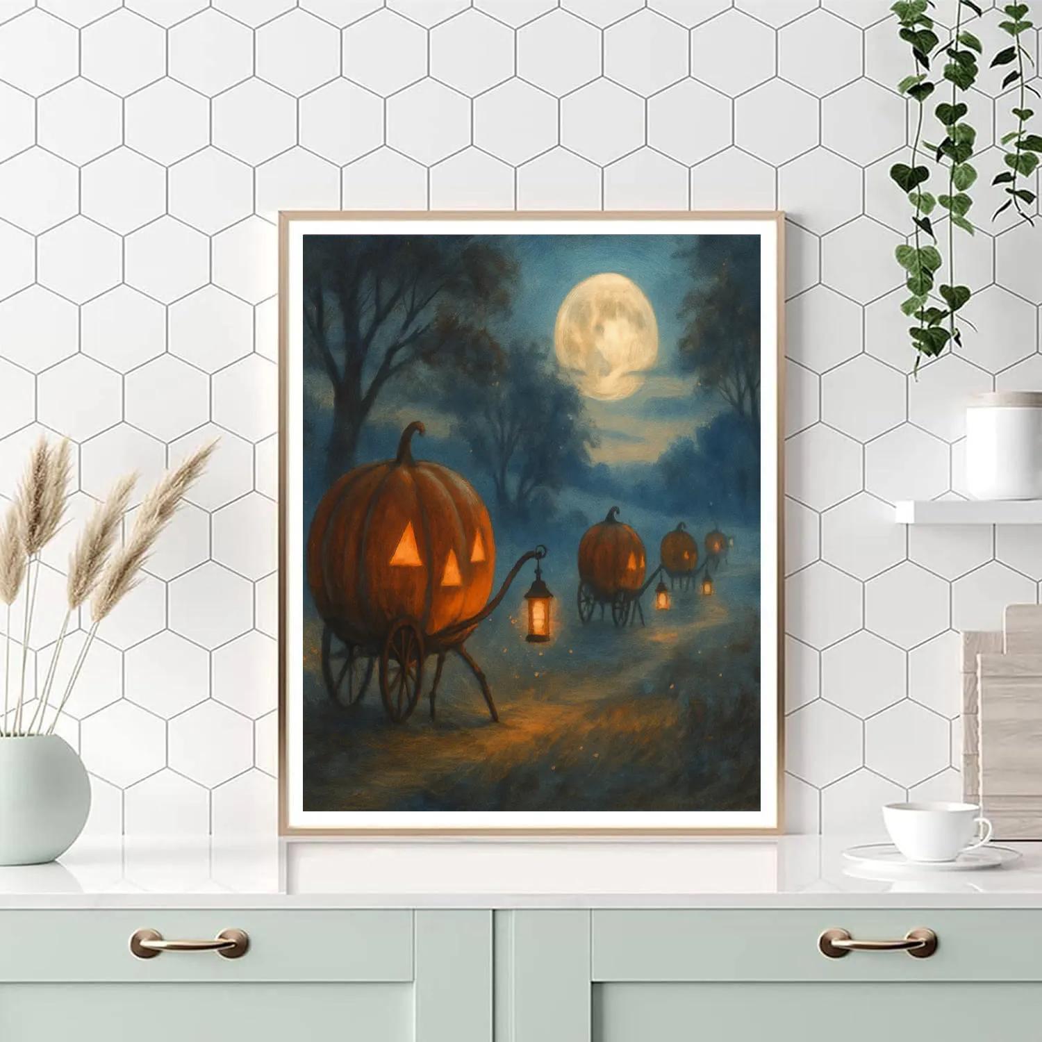 Midnight Lantern Caravan Paint by numbers art