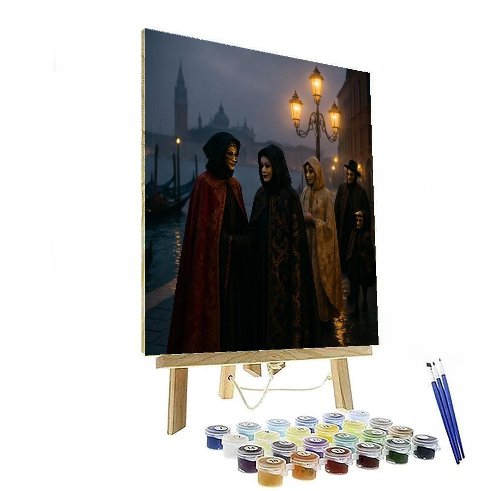 Carnival Of Venice Masked Procession At Dusk Numbered painting kits