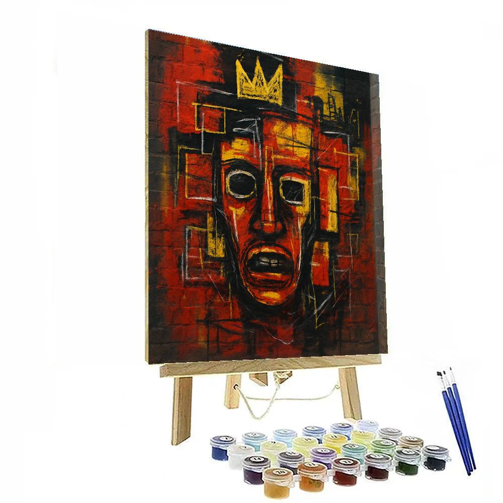Basquiat Crowned Rhythm paint by color