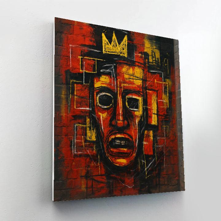 Basquiat Crowned Rhythm paint by color