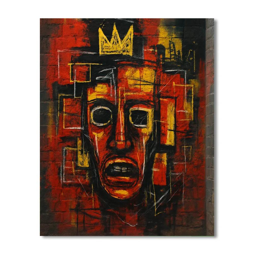 Basquiat Crowned Rhythm paint by color