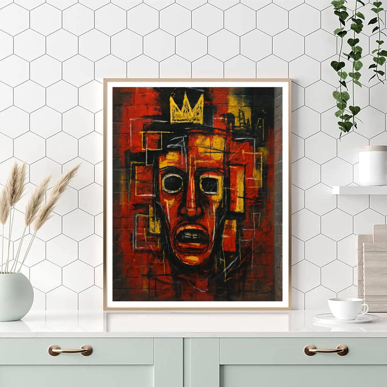 Basquiat Crowned Rhythm paint by color