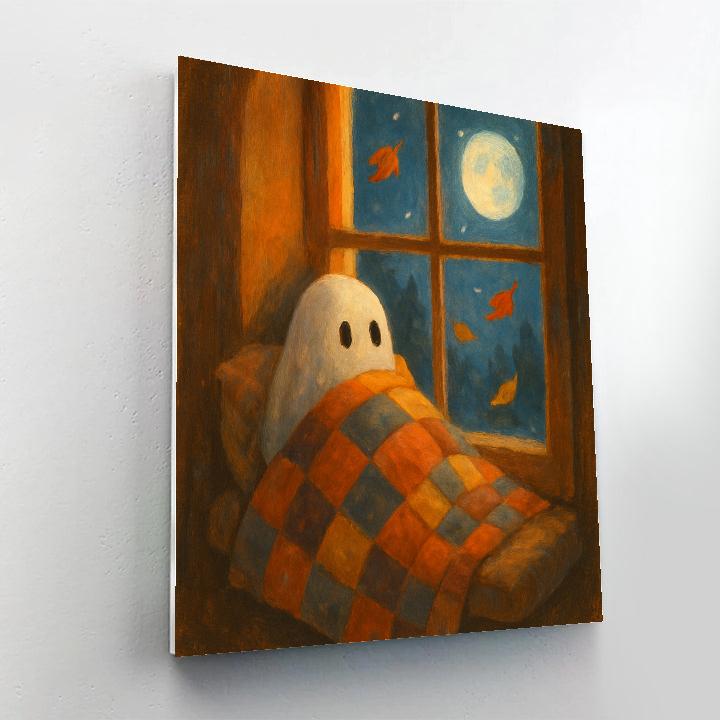 Ghostly Window Quilt paint by number