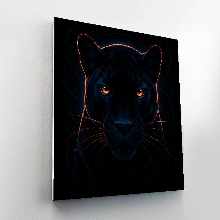 Midnight Panther Bloom painting number kit