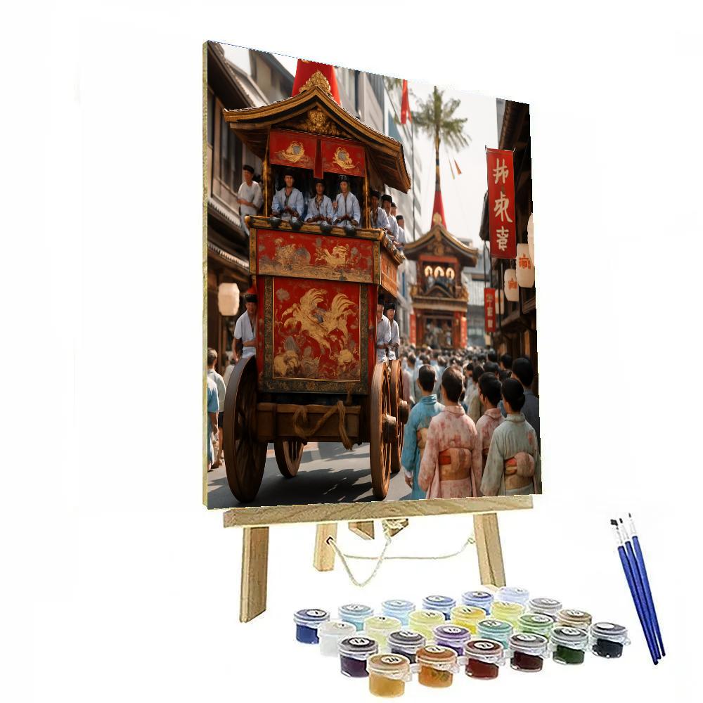 Gion Matsuri Yamaboko Floats Street Passage Numbered painting kits