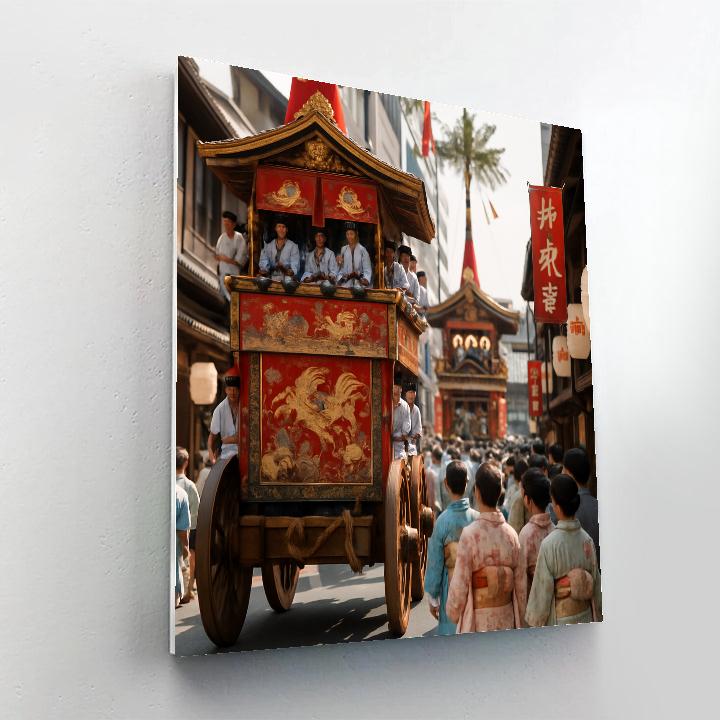 Gion Matsuri Yamaboko Floats Street Passage Numbered painting kits